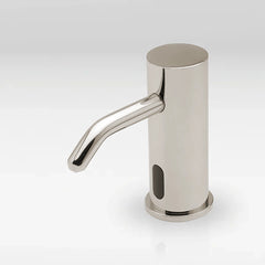 Aquaeco Brass Brushed Nickel M-Line Touchless Soap Dispenser Battery or Mians Operated, Capacity 1800 ml