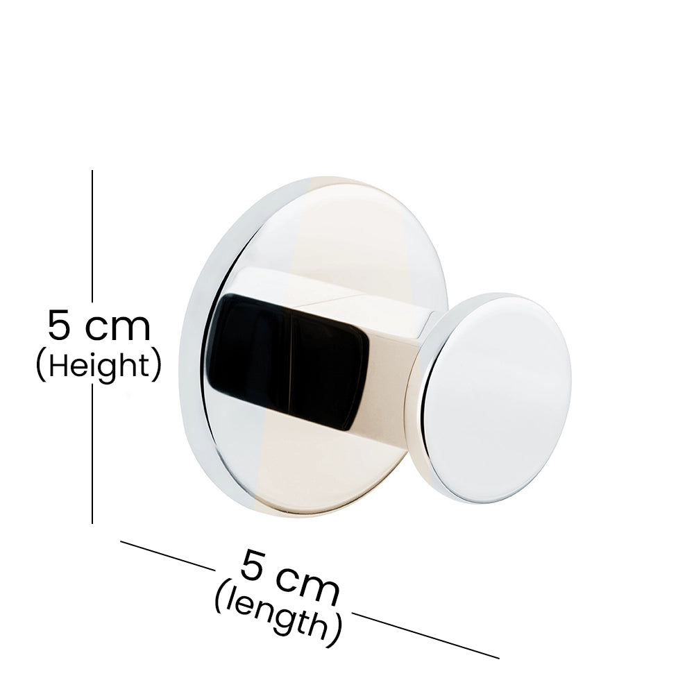 Aquaeco Chrome Windemere Single Robe Hook, 5x5x3.9 cm