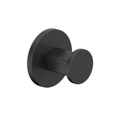 Aquaeco Matt Black Windemere Single Robe Hook, 5x5x3.9 cm