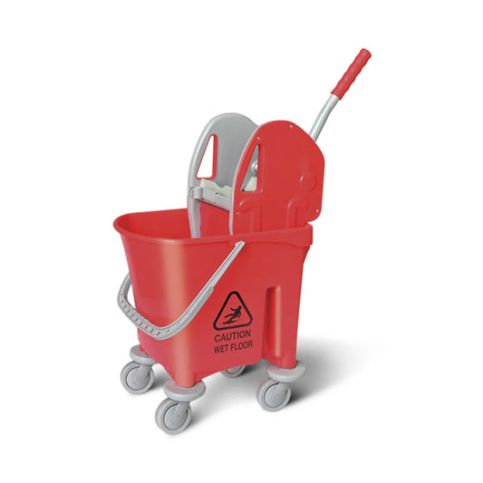 THS AZ1032 Red Single Mop Bucket Trolley 22L