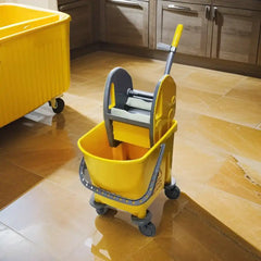 THS AZ1032 Yellow Single Mop Bucket Trolley 22L