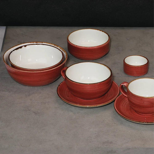 Furtino England Exotic 8cl/3oz Red Porcelain Expresso Cup - HorecaStore