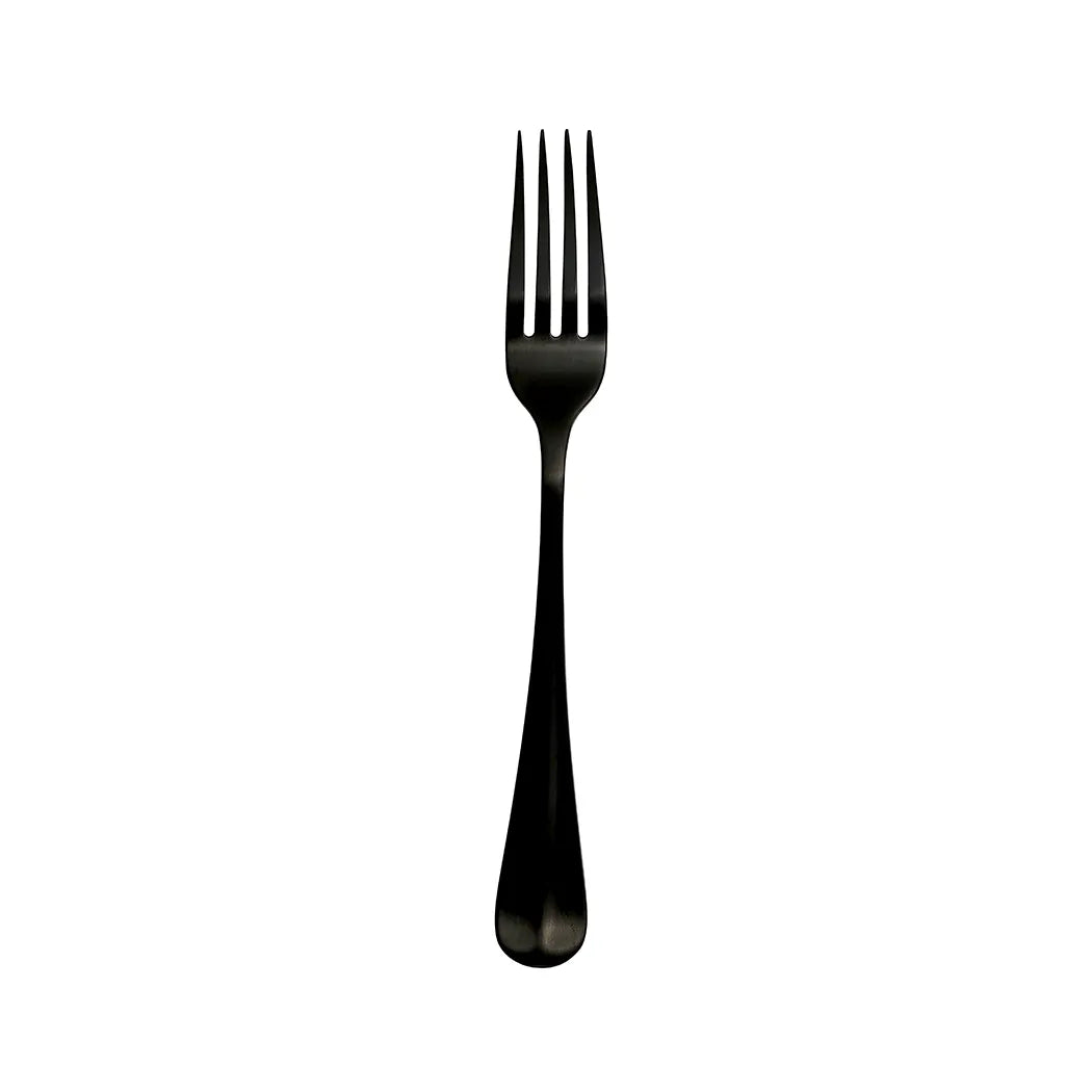 Furtino England Baguette 18/10 Stainless Steel Table Fork Matt Black, 21cm,  Pack of 12