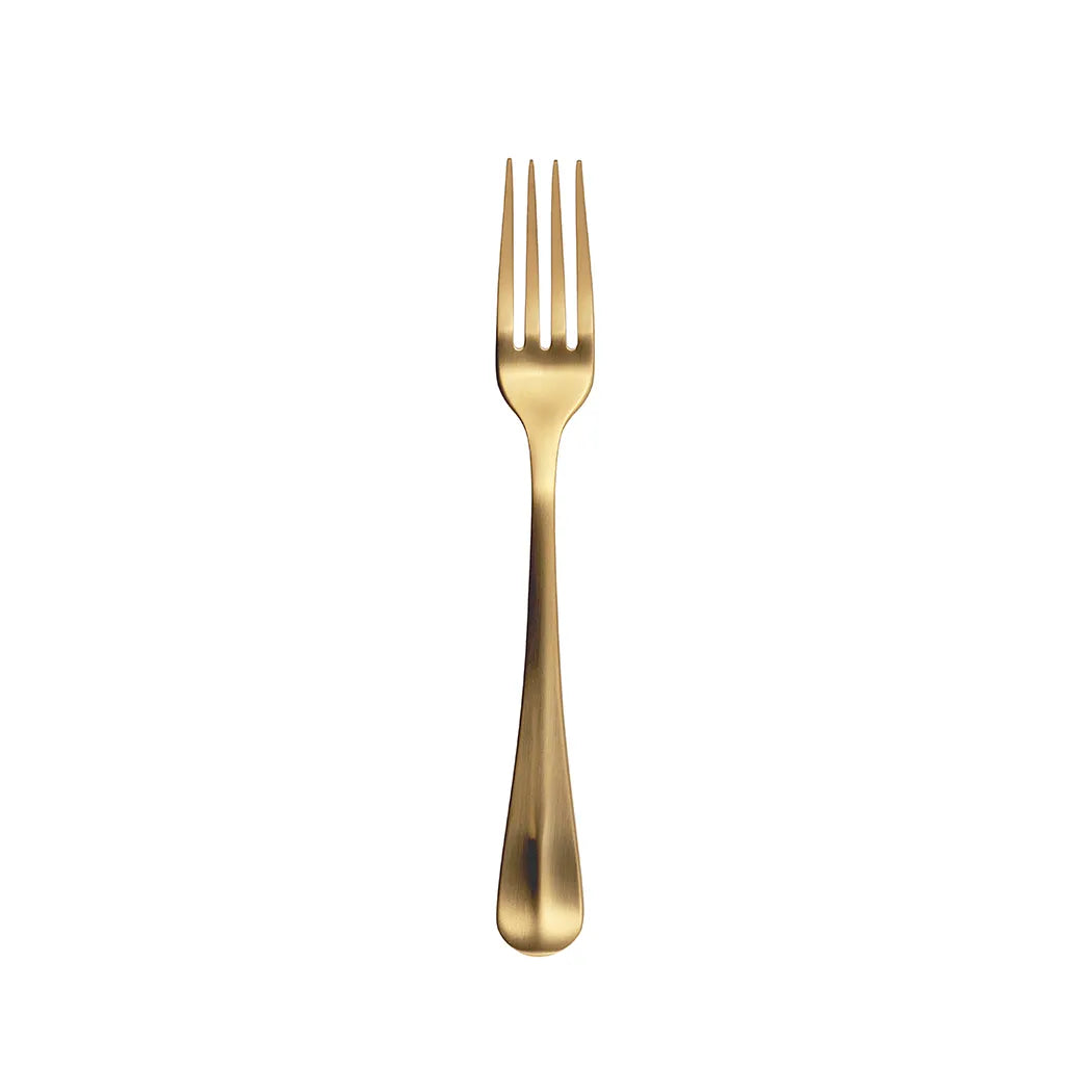 Furtino England Baguette 18/10 Stainless Steel Table Fork  Matt Gold, 21cm, Pack of 12