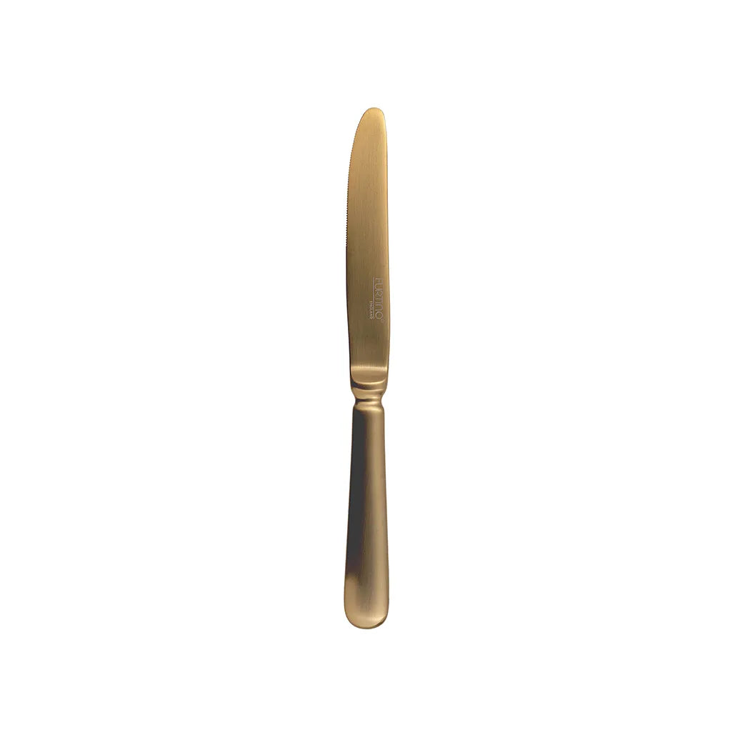 Furtino England Baguette 18/10 Stainless Steel Table Knife  Matt Gold, 25cm, Pack of 12