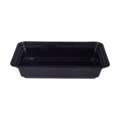 Hotpack Black Base Rectangular Container Without Lid, 18.2 x 12.3 x 4.9 cm, 473 ml, Base 300 PCs