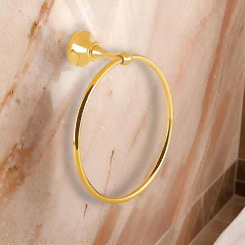 Bagnodesign Gold Ellington Towel Ring, 19x9x22 cm