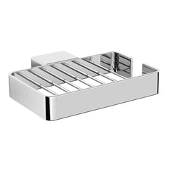 Bagnodesign Chrome Smooth Wall Mounted Soap Basket, 14x12x3 cm