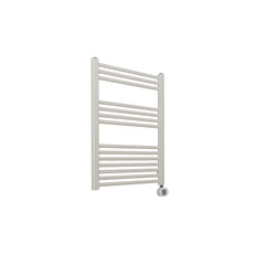 Bagnodesign Matt White Universal Heated Towel Rail With MattThermostat Heating Control, 50x9.9x80 cm