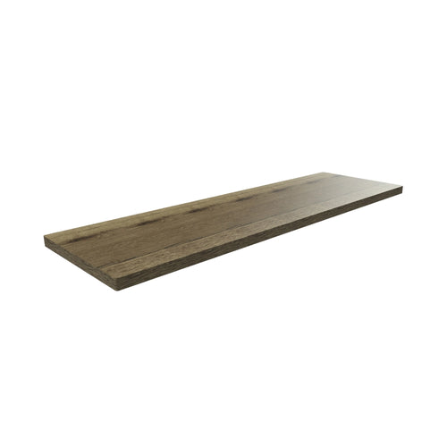 Bagnodesign M-Line Countertop Shelf, Tobacco Oak, 16.04x50x3.8 cm