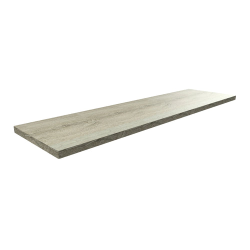 Bagnodesign M-Line Countertop Shelf, Sand Grey Oak, 18.04x50x3.8 cm