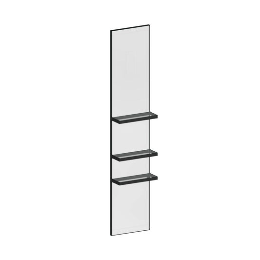 bagnodesign-orology-wall-shelving-unit-with-mirror-panel-black-clear-glass-50x20x240-cm