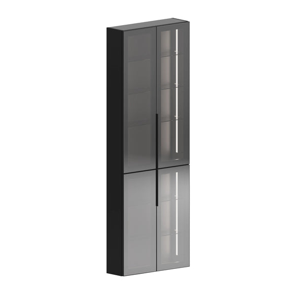 bagnodesign-orology-tall-unit-with-led-lighting-sensor-smoked-glass-matt-black-700-x-210-x-20-10-cm