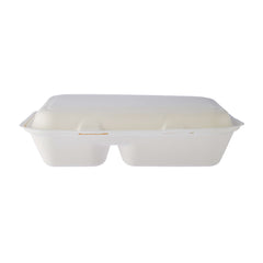 Hotpack Biodegradable 2 Compartment Lunch Box, 500 PCs