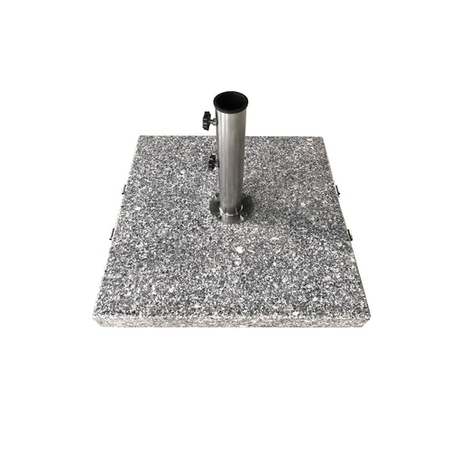 Gymkhana Capri Outdoor Granite Umbrella Base With 2 Wheels 65 Kg, Light Grey, 57x57x7.5 cm