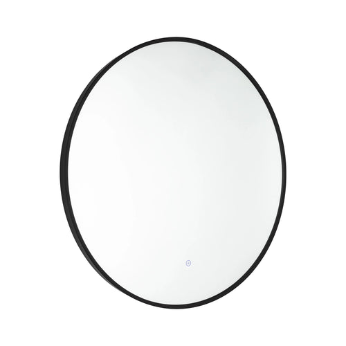 Bagnodesign M-Line Round Backlit Mirror, Matt Black, 80 cm