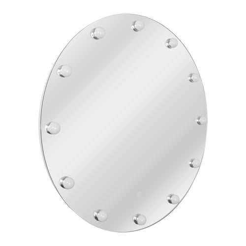 Bagnodesign Monroe Illuminated Round Mirror With Led Bulbs, Clear, 100x5.7 cm