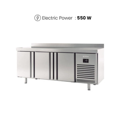 Infrico BMGN1470 II Under Counter 2 Solid Door Chiller With Backsplash Americal Line 305 Liter 209W - HorecaStore