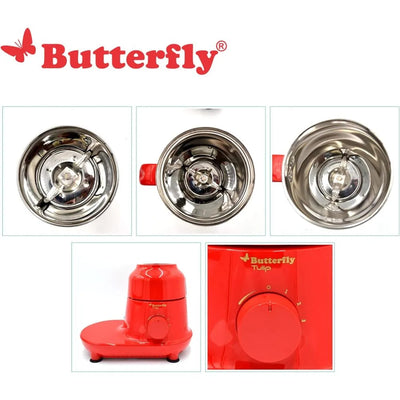 BUTTERFLY BT17449 TULIP MIXER GRINDER - 600W -3 JARS- RED