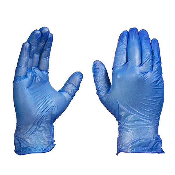 hotpack powdered blue vinyl gloves medium size 1000 pcs