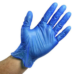 Hotpack Powder Free Blue Vinyl Gloves, Small size, 1000 PCs