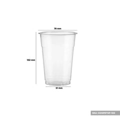 Hotpack Clear PET Cup, 296ml, 7.8 cm, 1000 PCs