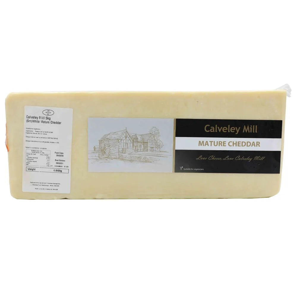 CALVELEY MILL Mature Oakwood Smoked Cheese, 1 x 4kg Pack (approx)