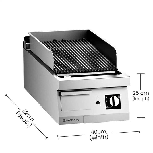 Angelo Po 0N0GRG Gas Chargrill, Gas power 9 kW, 40 X 92 X 25 cm - HorecaStore