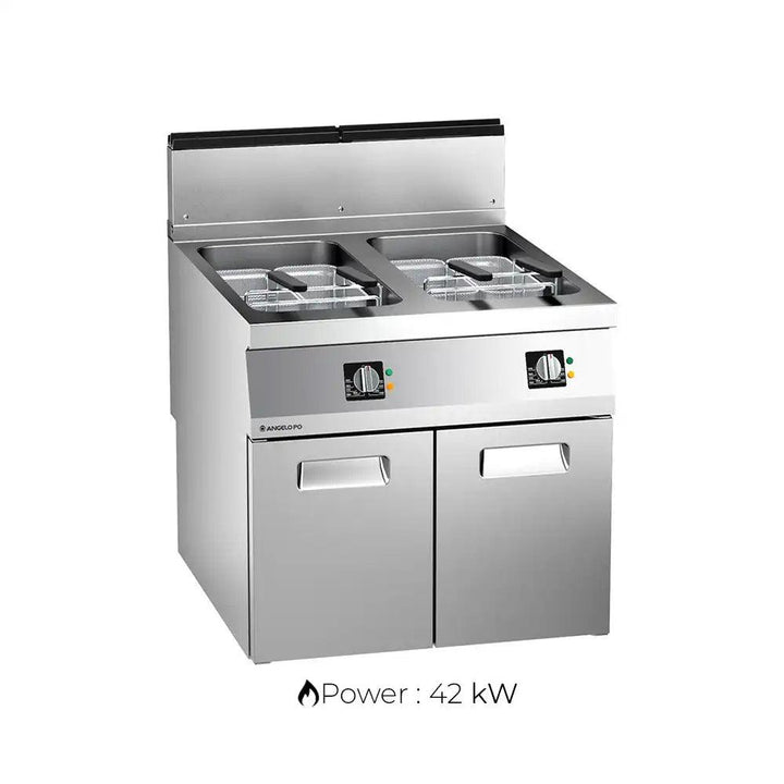 Angelo Po 1N1FR2G2 Wells Gas Fryer, Container Capacity 22+22 Liter, Gas power 42 kW, 80 X 92 X 75 cm - HorecaStore