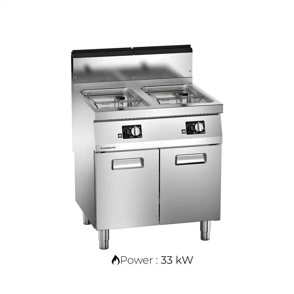 Angelo Po 1S1FR4G2 Wells Gas Fryer, Container Capacity 16+16 Liter, Gas power 33 kW, 80 X 72 X 90 cm - HorecaStore