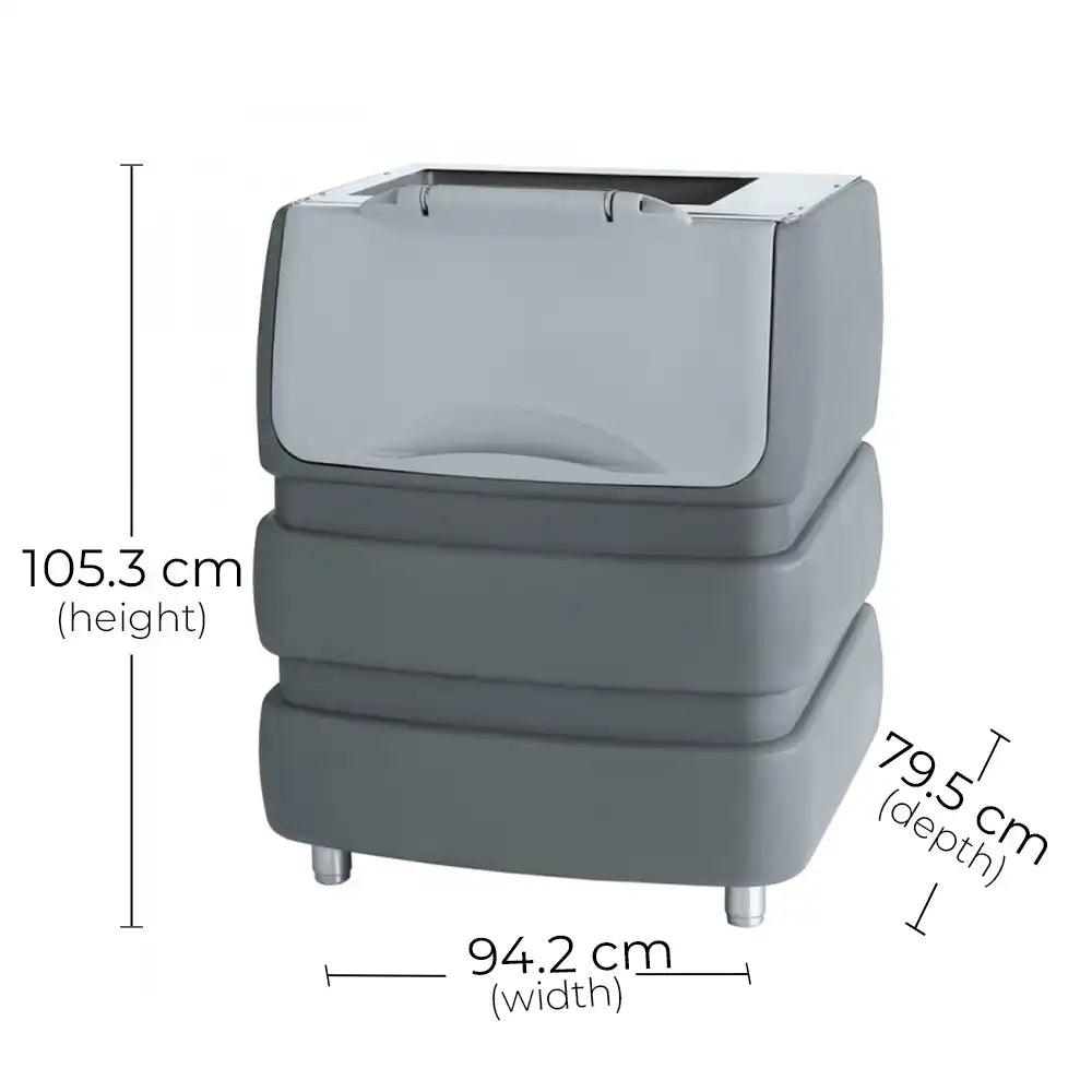 Brema Bin 240PE Polyethylene Ice Cubes Storage Bin 180 kg, 94.2 X 79.5 X 105.3 cm - HorecaStore