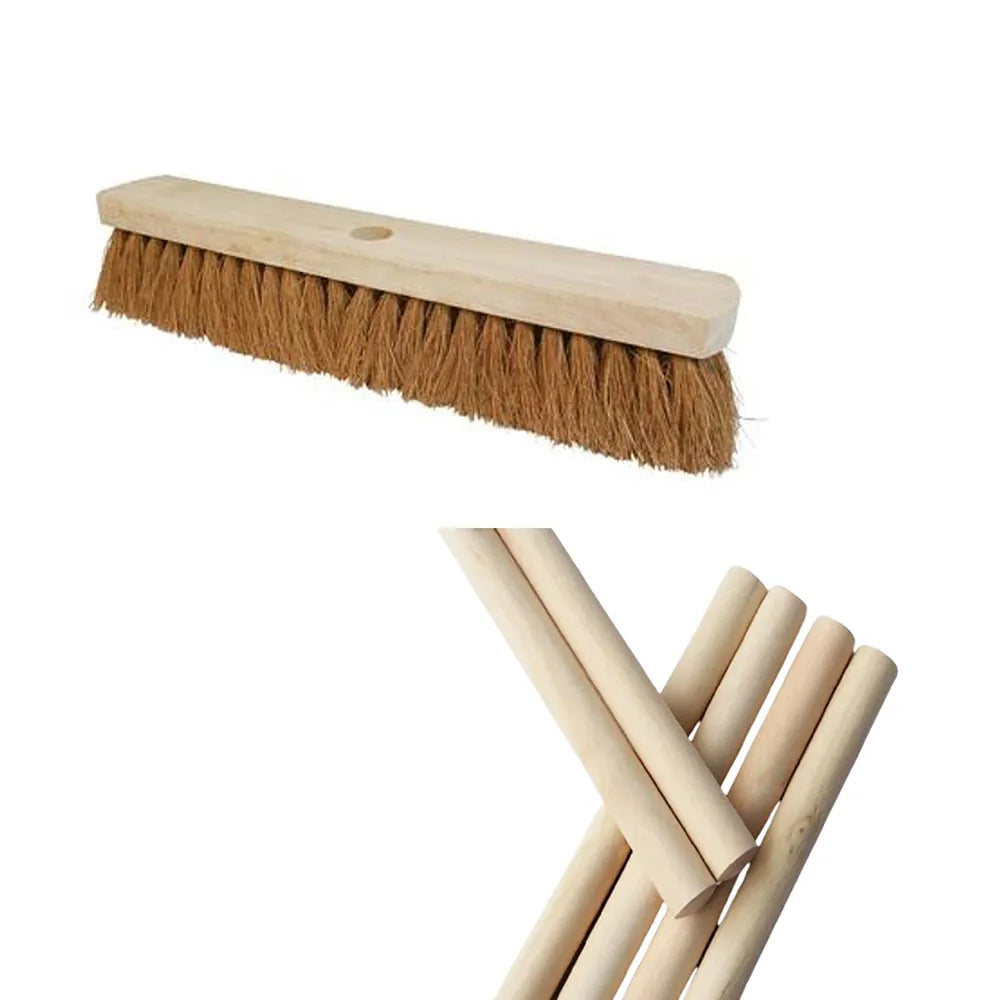 THS COCO18 Coco Brush 46cm With Wooden Handle