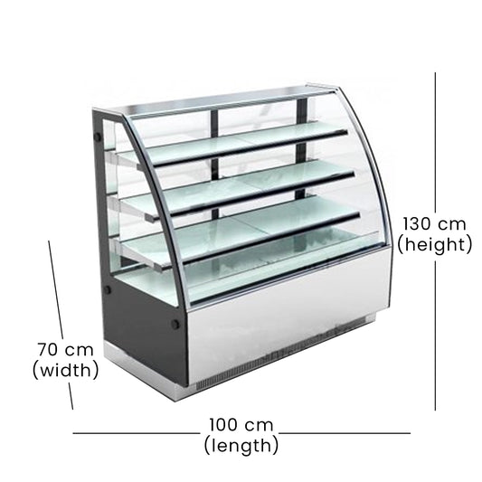 Lava Inox Cake Display Chiller, 600 W, 100 x 70 x 130 cm