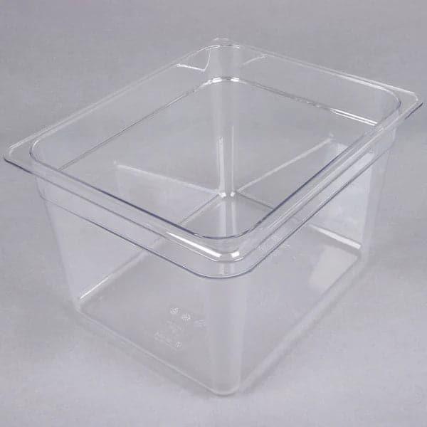 Cambro Camwear 28CW135 Polycarbonate GN 1/2 Food Pan Clear Deep 20cm - 6/Case