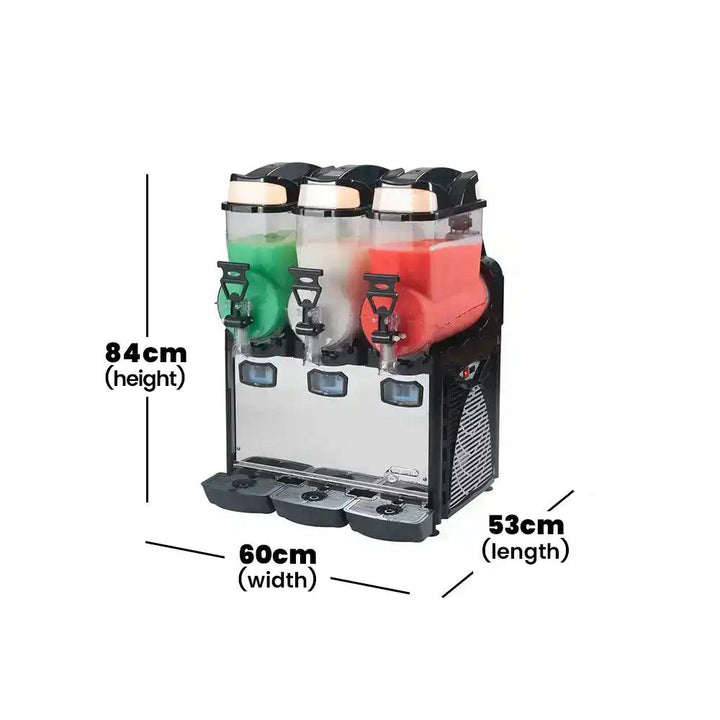 THS OASIS 3 Commercial Frozen Slush Dispenser 3 x 2.6 Gal (10 L) Tank 1100 W, 60 x 53 x 84 cm   HorecaStore