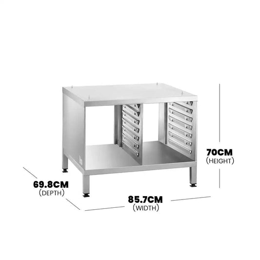 Rational 60.31.086 Open Back Oven Stand For 6 And 10 Half Size Pan Icombi Ovens, 14 Pans Capacity - HorecaStore