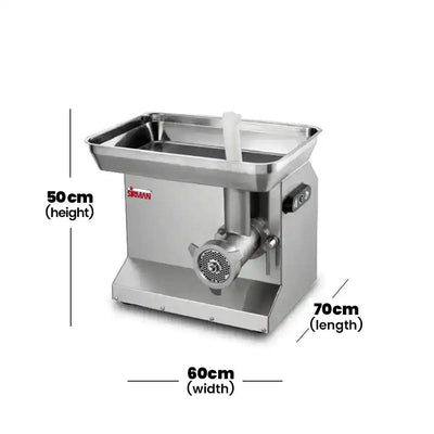 Sirman TC22 Commercial Electric Meat Mincer 300 kg/hr 1100 W / 1.5 hp, 52.6 x 50 x 44 cm   HorecaStore