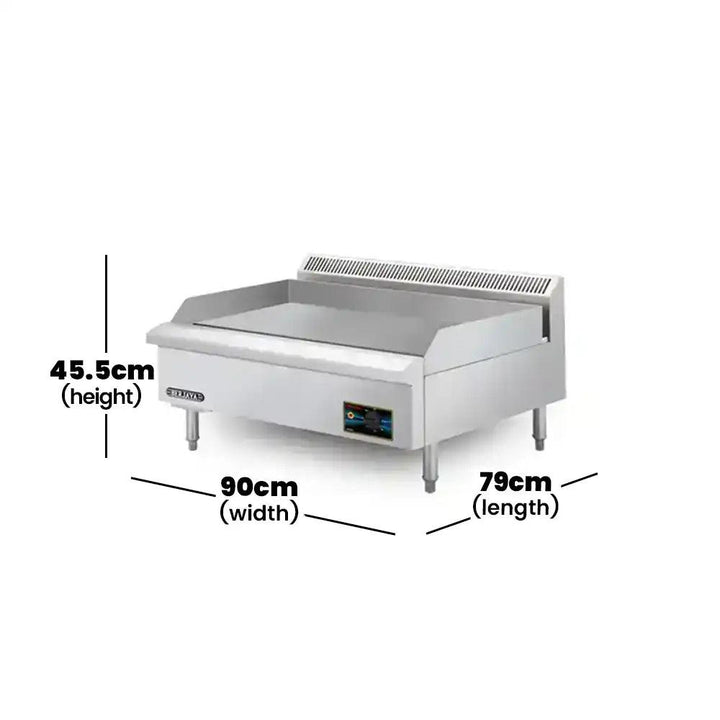 Berjaya EG5250-17 Electric 5250W Table Top Griddle Station 3-Phase, 90 X 79 X 45.5 cm - HorecaStore