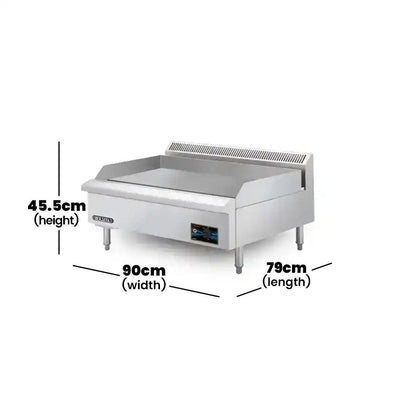 Berjaya EG5250-17 Electric 5250W Table Top Griddle Station 3-Phase, 90 X 79 X 45.5 cm - HorecaStore