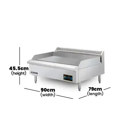 Berjaya EG5250-17 Electric 5250W Table Top Griddle Station 3-Phase, 90 X 79 X 45.5 cm - HorecaStore