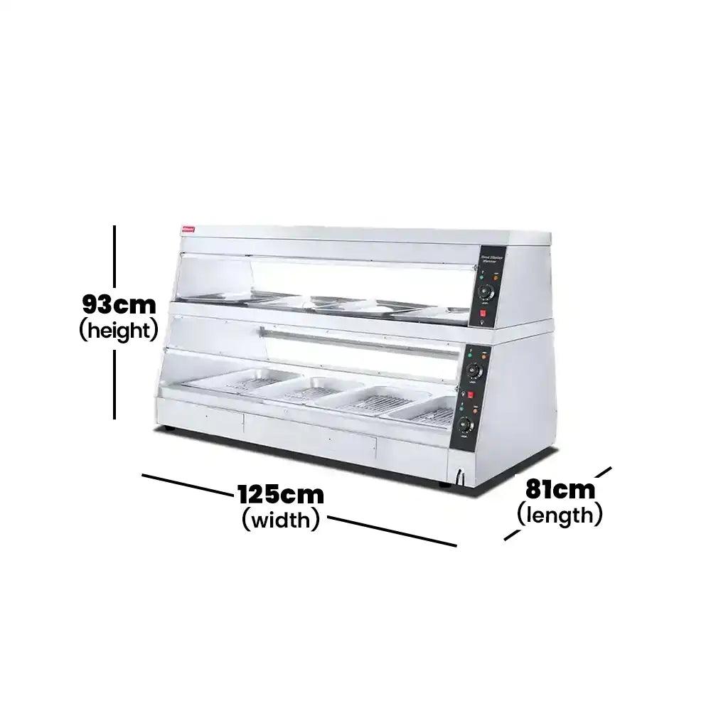 THS HW-6P-B Electric Food Warmer Display 3 Pan Compartment, Power 2.15 KW - HorecaStore