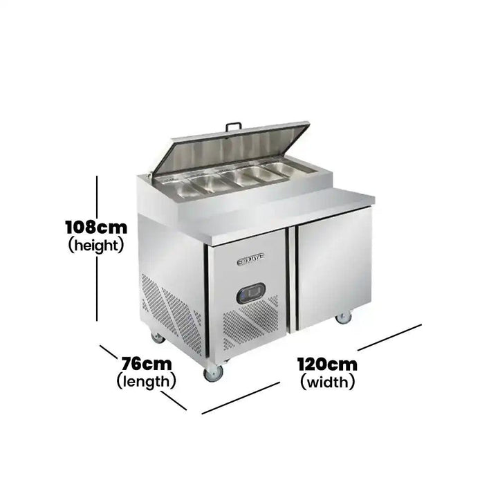 Berjaya BS1D/PCF4/Z Electric Single Door Pizza Counter, Power 380-420W, 120 X 76 X 108 cm - HorecaStore