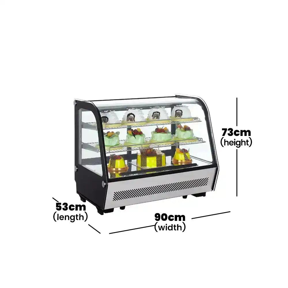 Lava Inox CS 900CT Cake Display Showcase Square, 3 Glass Shelves 200W   HorecaStore