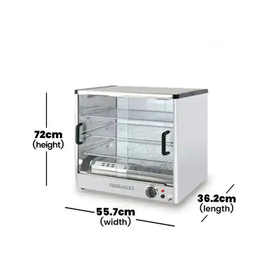 Berjaya FW40 5 Shelves Food Warmer With Internal Light, Power 1060W, 55.7 X 36.2 X 72 cm - HorecaStore