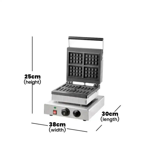 THS D HF4 Waffle Maker Manual Control 1.5 kW, 31 x 38 x 28.5 cm   HorecaStore