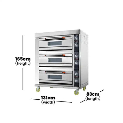 capinox edo 36l tripple deck electric oven stainless steel 131 x 83 x 165 cm capacity 3 layers 6 trays