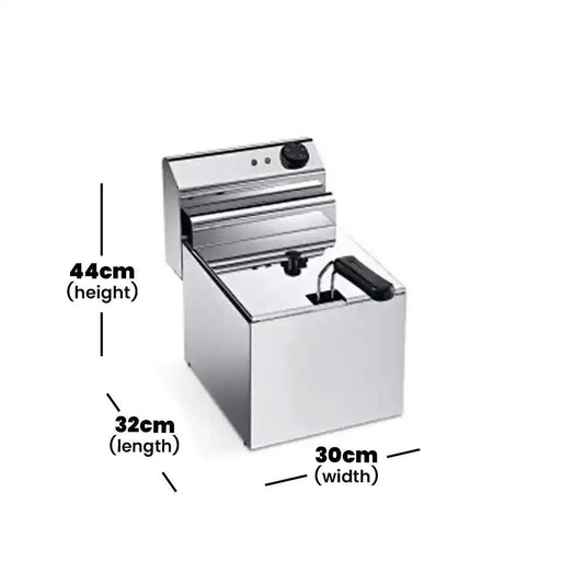 ths efe 8l electric fryer single 3 kw 44 x 30 x 32 cm