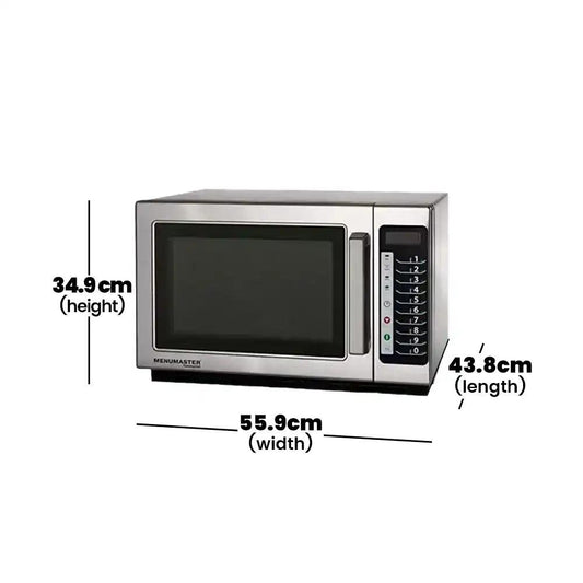 menumaster rcs511tsu stainless steel commercial microwave medium 34 liters capacity electric power 1100 w 55 9 x 48 3 x 34 9 cm