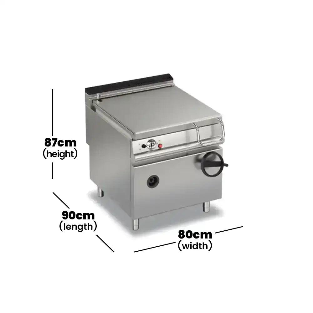 Baron 90BR/E80 Electric Bratt Pan Manual Tilt, 80 L, Power 9 kW - HorecaStore