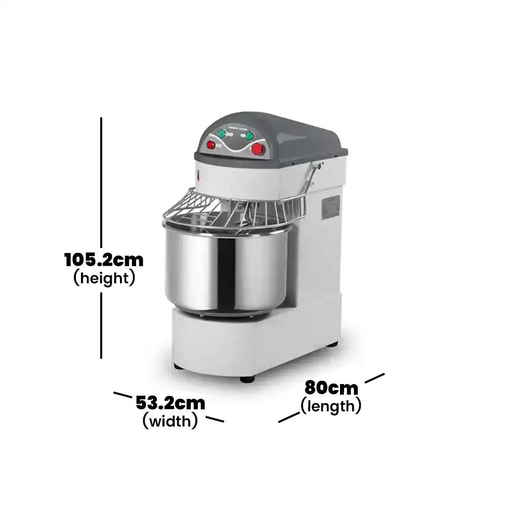 capinox dh 50a dough mixer stainless steel bowl 80 x 53 2 x 105 2 cm bowl cap 50 liters flour cap 20 kg